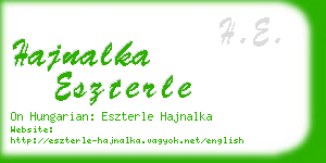 hajnalka eszterle business card